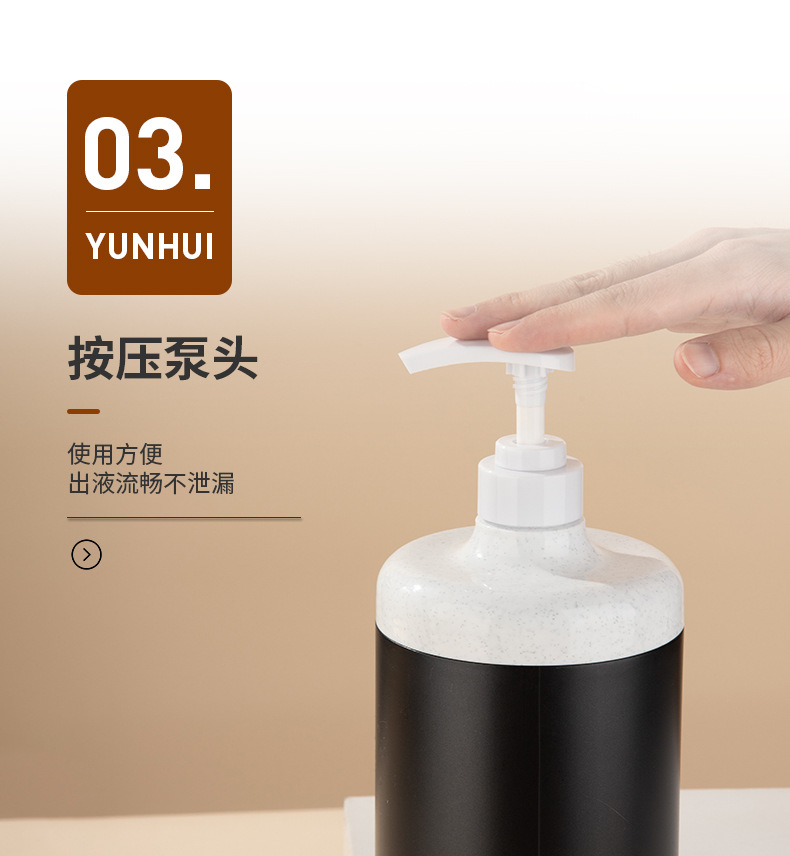 廠(chǎng)家現貨850ml廣口瓶 膏霜瓶面膜罐洗手液按壓瓶磨砂膏PE塑料瓶子