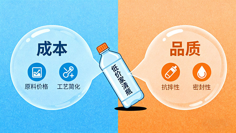 低價家清塑料瓶質(zhì)量痛點與成本博弈 低價家清塑料瓶質(zhì)量痛點與成本博弈